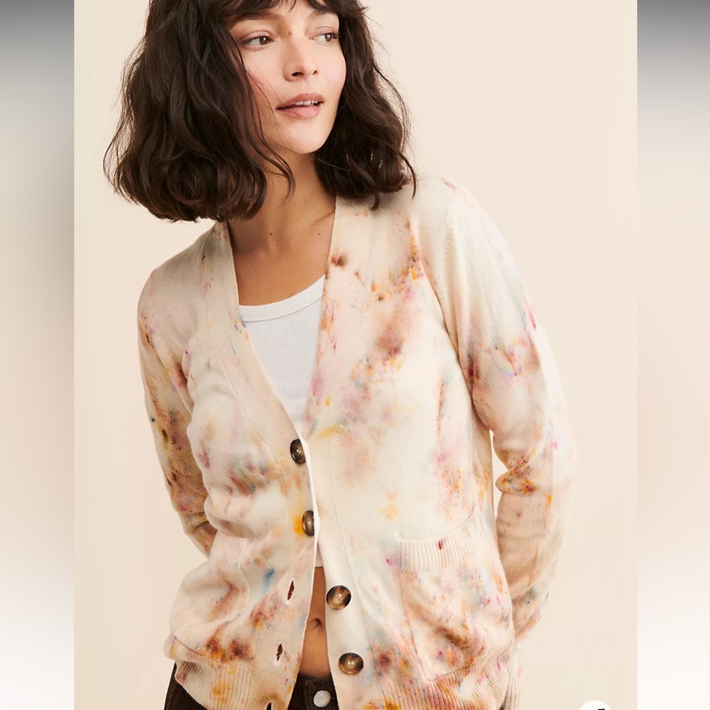 Multicolor Button-Down Cardigan Sweater